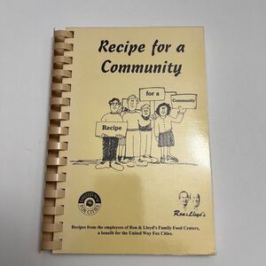 Vintage Cookbook Recipe for a Community from United Way Fox Cities Spiral Bound